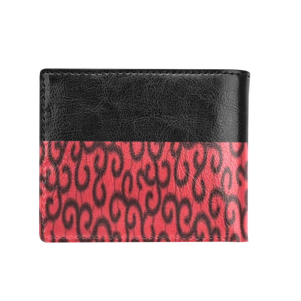 Leather Wallet with African Print