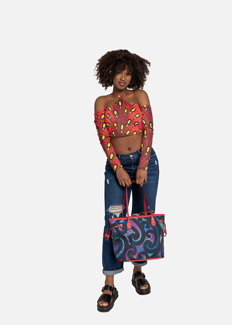 African Print Vivi Reversible Mini Tote Bag