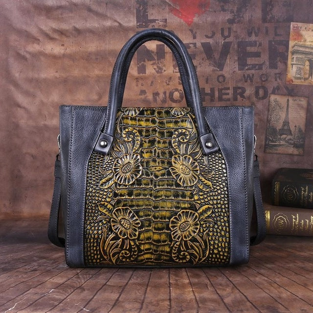 Ghedi Retro Leather Handmade Handbag Osenoir