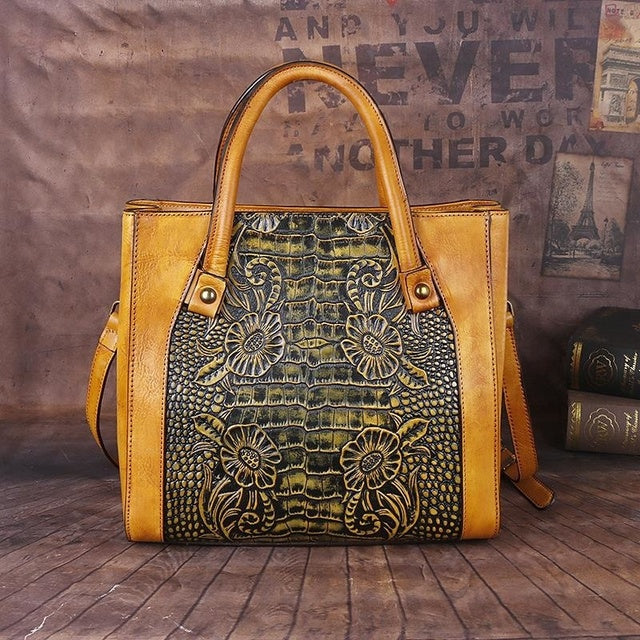 Ghedi Retro Leather Handmade Handbag Osenoir