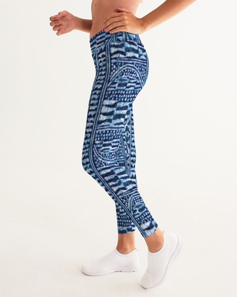 Nzinga African Print Adire Activewear Yoga Leggings- Plus size available